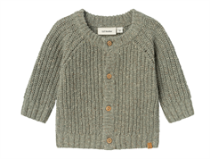 Lil Atelier seagrass knit cardigan wool/cotton